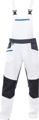 ARDON 4XSTRETCH Ogrodniczki Białe